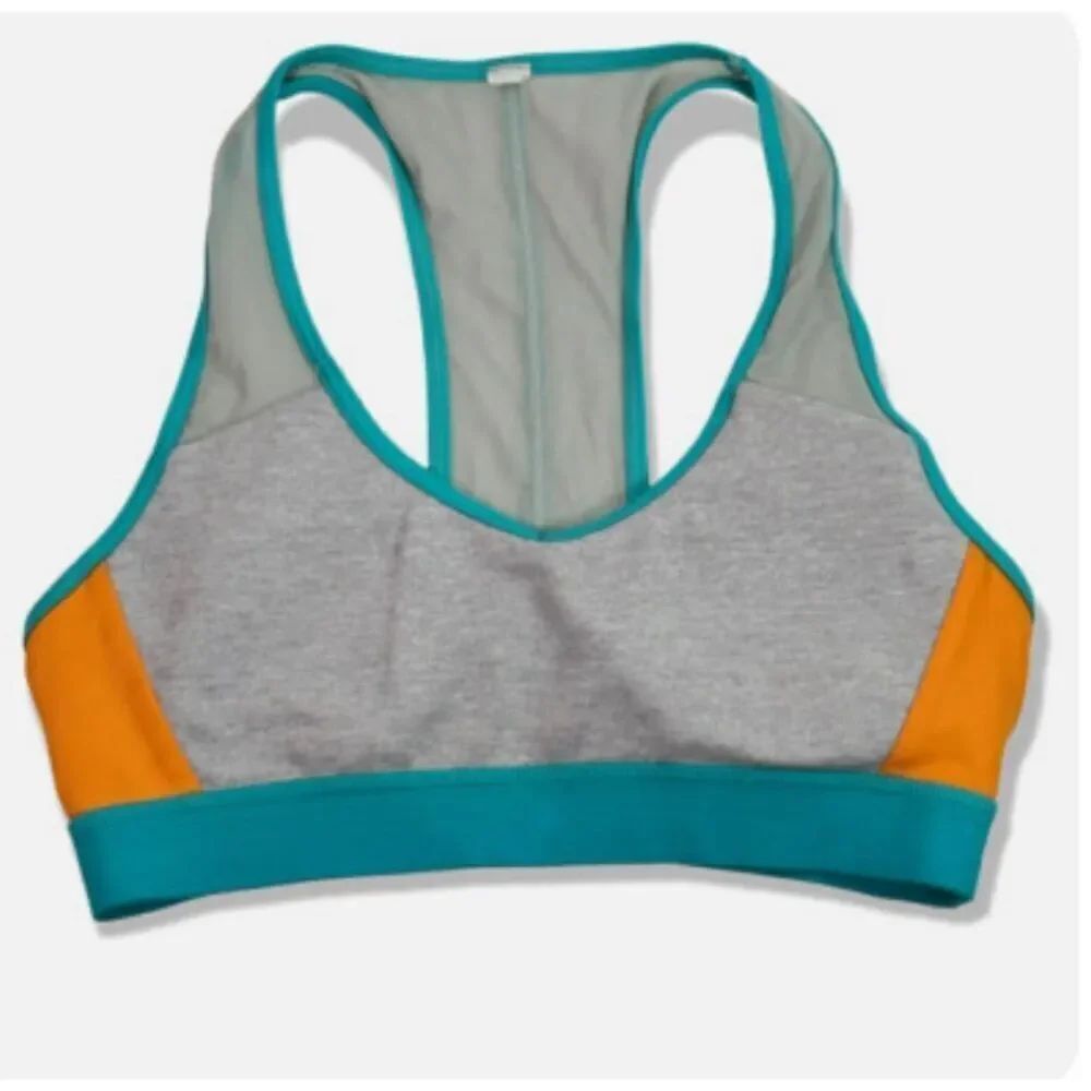 Alo Yoga strappy racerback 80’s neon athletic workout bra